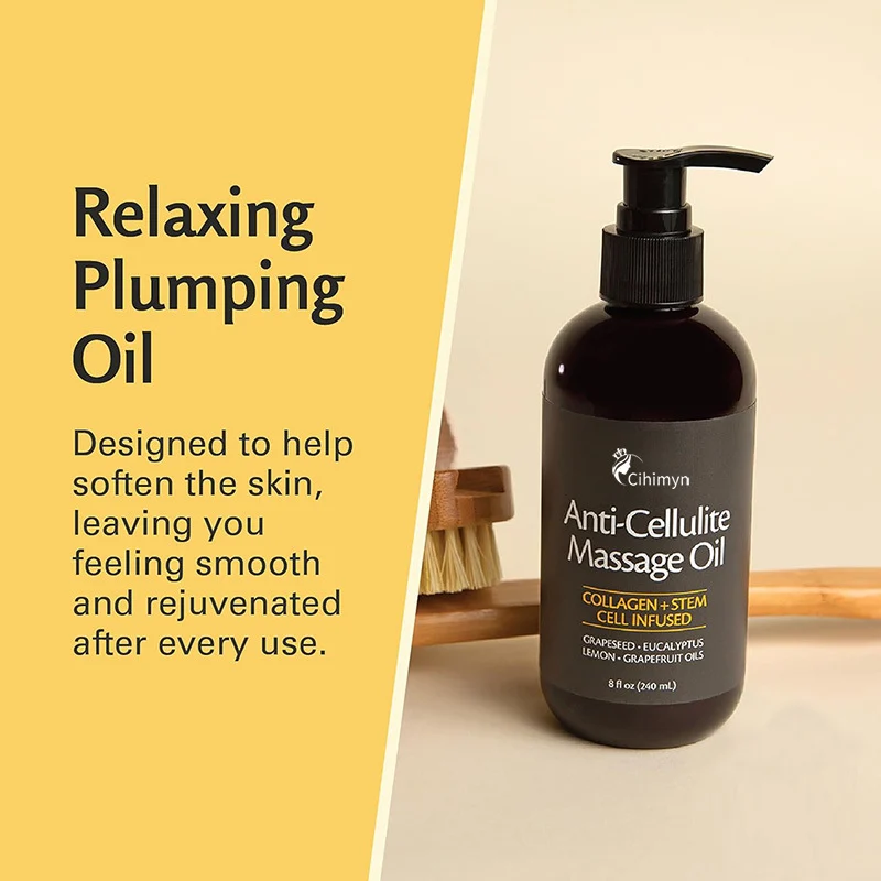 Anti-Cellulite Massage Oil Collagen & Stem Cell Infused Body Moisturizer 240ml 4 anti cellulite massage oil collagen stem cell body moisturizer sit b4hnamgv desc 4