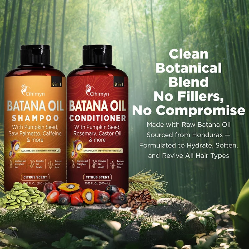 Batana Oil Shampoo and Conditioner Set 8-in-1 Nourishing for Frizz & Split Ends 1 batana oil shampoo conditioner set 8in1 sit rjd7v65j desc 1