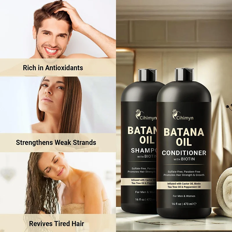 Batana Oil Shampoo & Conditioner Set Nourishes & Strengthens Hair, Sulfate-Free 2 batana oil shampoo conditioner set sit 9sw4xxjm desc 2
