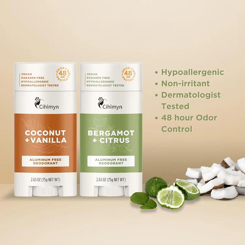 Deodorant Stick Antiperspirant, Long-Lasting Odor Control Gentle for Sensitive Skin, Aluminum-Free Vegan Formula, 75g 1 deodorant stick antiperspirant aluminum free vegan sit 6523ys88 desc 1