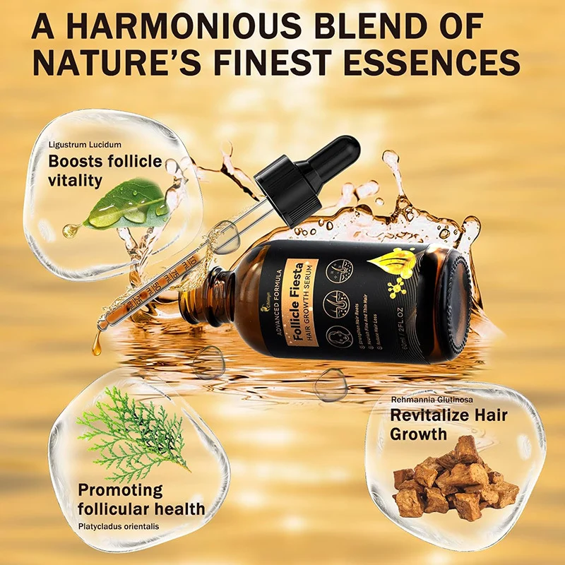 Hair Growth Serum Advanced Minoxidil & Herbal Formula Nourishes Follicles Strengthens Roots Reduces Hair Loss 60ml 5 hair growth serum minoxidil herbal follicle nourishment 60ml sit 7hsx5xe8 desc 5