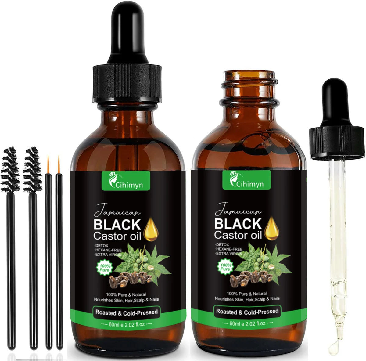 Jamaican Black Castor Oil for Hair Growth, Scalp & Skin Care, 100% Pure & Natural 8 jamaican black castor oil 60ml hair growth scalp nourishment sit km9t3tdm desc 10