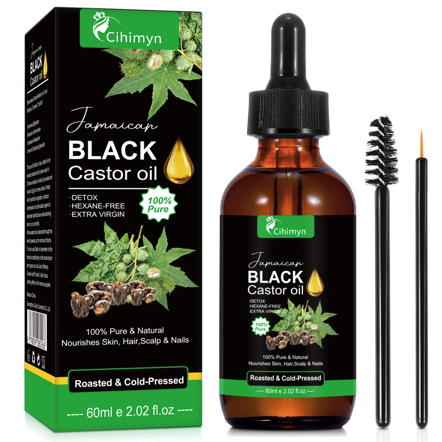 Jamaican Black Castor Oil for Hair Growth, Scalp & Skin Care, 100% Pure & Natural 9 jamaican black castor oil 60ml hair growth scalp nourishment sit km9t3tdm desc 9