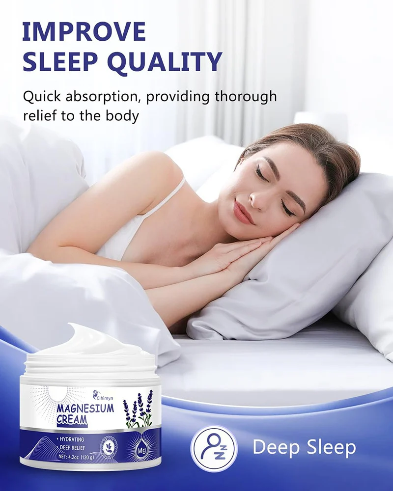 Magnesium Body Lotion for Sleep 120g - Hydrating Cream with Pure Magnesium for Achy Muscles & Deep Relaxation 1 magnesium body lotion sleep hydrating cream sit y9uc7742 desc 1