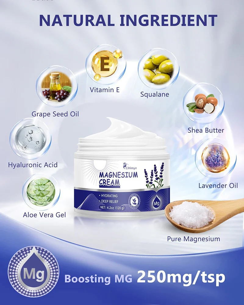 Magnesium Body Lotion for Sleep 120g - Hydrating Cream with Pure Magnesium for Achy Muscles & Deep Relaxation 2 magnesium body lotion sleep hydrating cream sit y9uc7742 desc 2