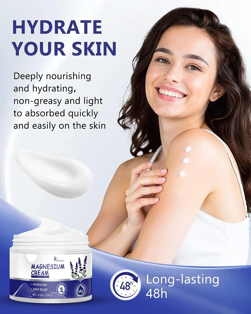Magnesium Body Lotion for Sleep 120g - Hydrating Cream with Pure Magnesium for Achy Muscles & Deep Relaxation 3 magnesium body lotion sleep hydrating cream sit y9uc7742 desc 3