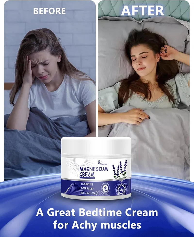 Magnesium Body Lotion for Sleep 120g - Hydrating Cream with Pure Magnesium for Achy Muscles & Deep Relaxation 4 magnesium body lotion sleep hydrating cream sit y9uc7742 desc 4