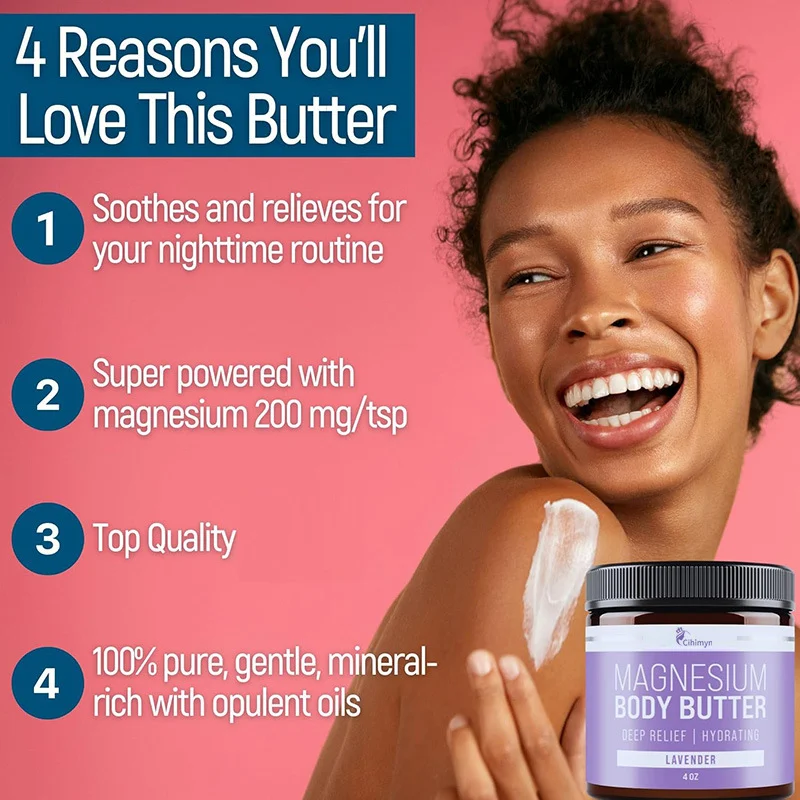 Magnesium Butter Sleep Cream Nighttime Body & Face Moisturizer 1% Sea Salt Magnesium Chloride 1 magnesium butter sleep cream nighttime body face moisturizer sit sa47q2hr desc 1