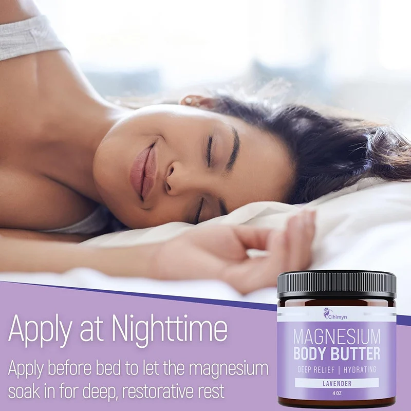 Magnesium Butter Sleep Cream Nighttime Body & Face Moisturizer 1% Sea Salt Magnesium Chloride 3 magnesium butter sleep cream nighttime body face moisturizer sit sa47q2hr desc 3