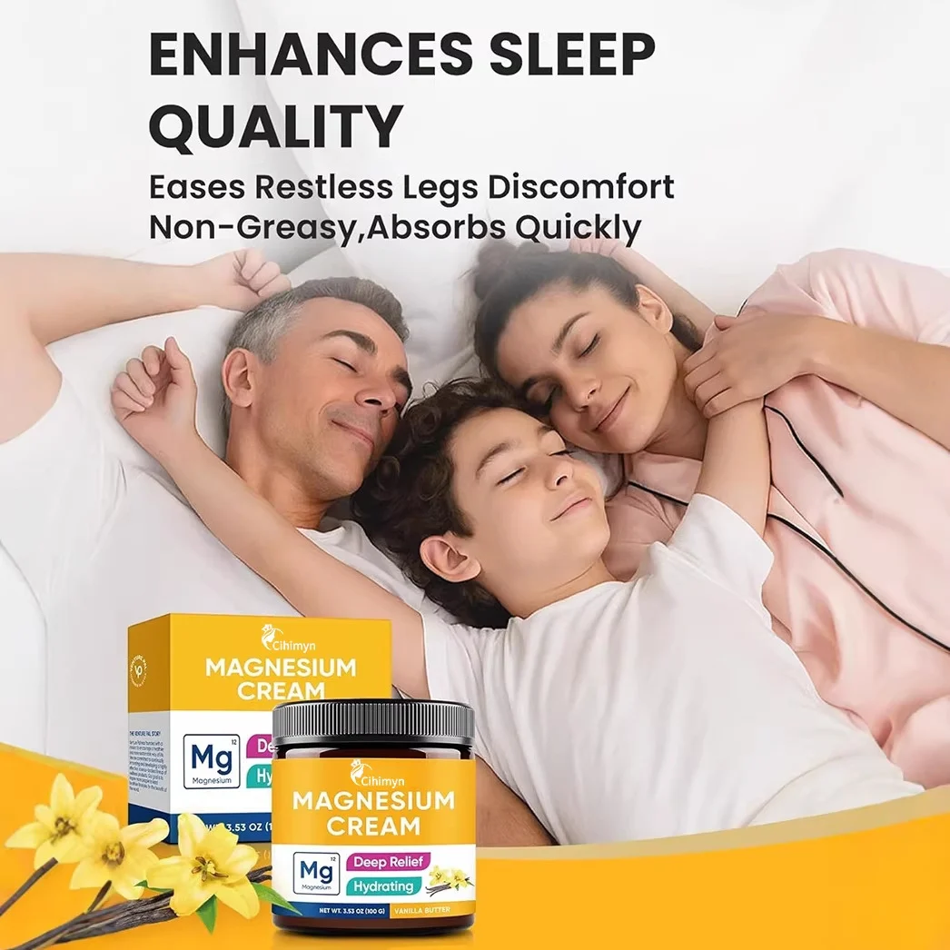 Magnesium Cream for Pain Relief & Sleep Support, 100g Soothing Muscle & Joint Cream with Shea Butter & Hyaluronic Acid 3 magnesium cream pain relief sleep support sit zmf3jvj8 desc 3