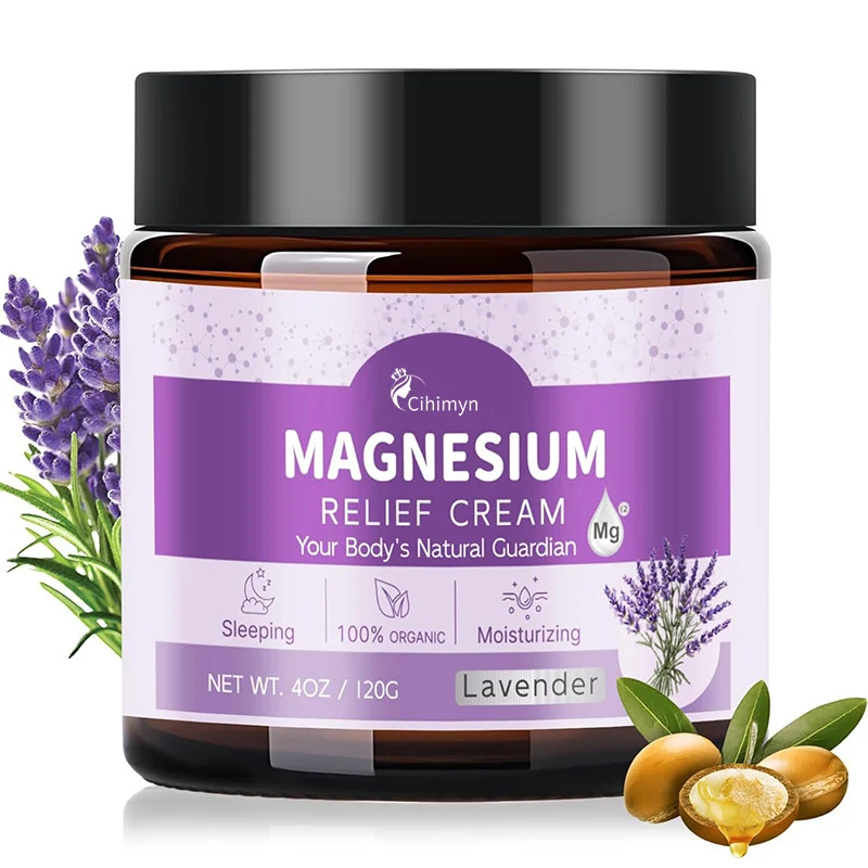 Magnesium Relief Cream Moisturizing Body Care for Muscle Relaxation & Sleep Support 120g 6 magnesium relief cream muscle relaxation sleep support sit 99cck4xn desc 6