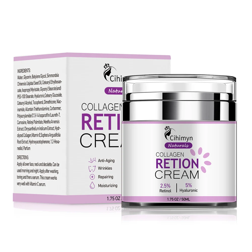 Retinol Moisturizing Cream 50ml Anti-Wrinkle Firming Face Cream with Hyaluronic Acid & Vitamin A - Review 1 Retinol Moisturizing Cream jar on a bathroom counter
