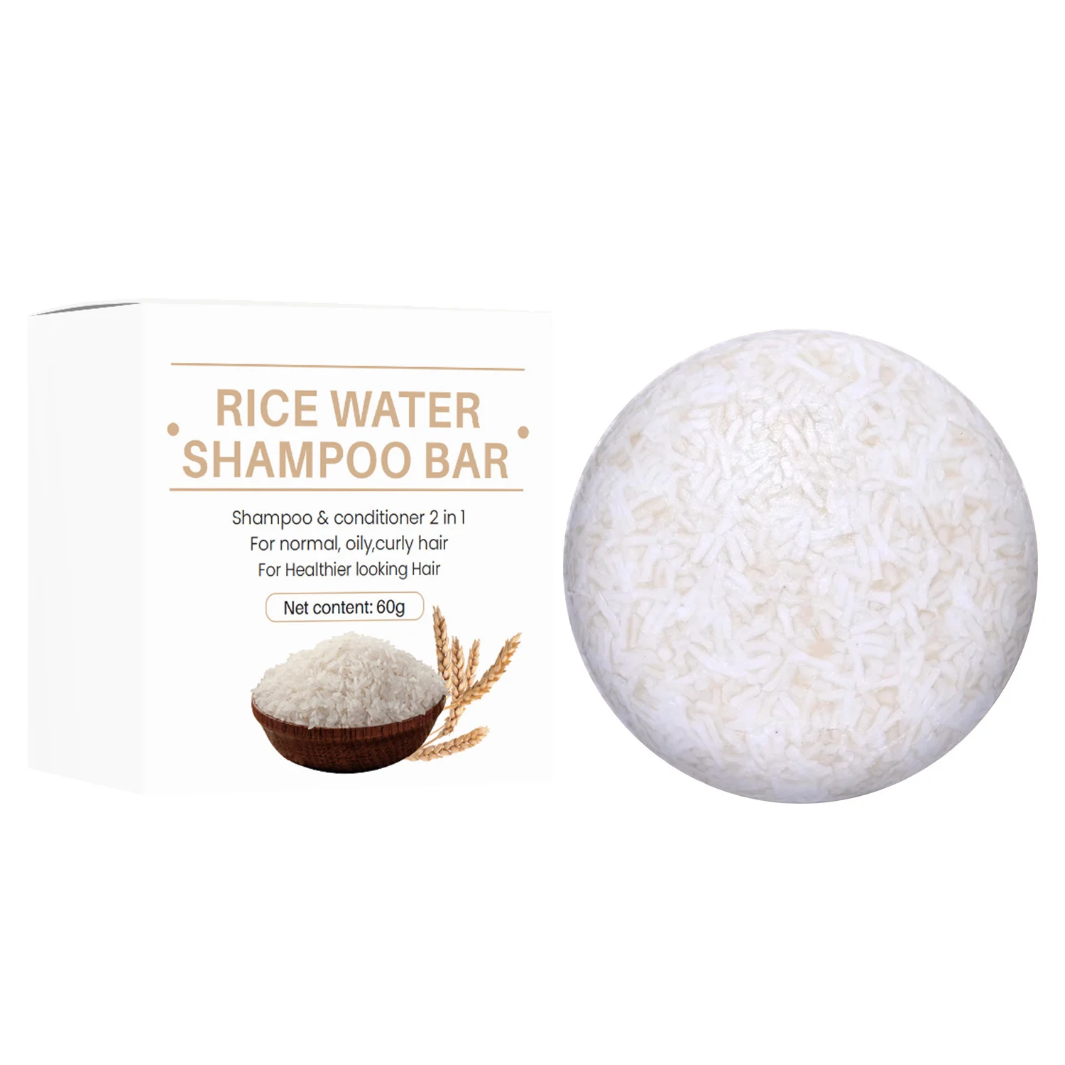 Rice Water Shampoo Bar 2 in 1 Cleansing & Conditioning Solid Shampoo for Hair Growth 60g 7 rice water shampoo bar 2in1 solid shampoo hair growth 60g sit 5c7fgkpg desc 7