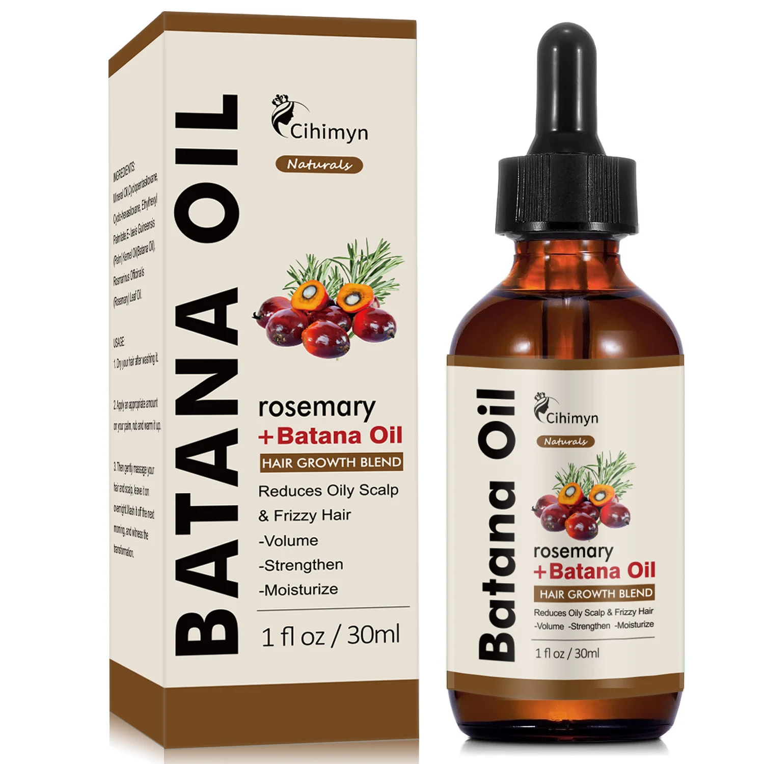 Rosemary Batana Hair Growth Oil Strengthens & Nourishes Hair & Scalp 30ml 1 rosemary batana hair growth oil 30ml sit g3g5kubb desc 1