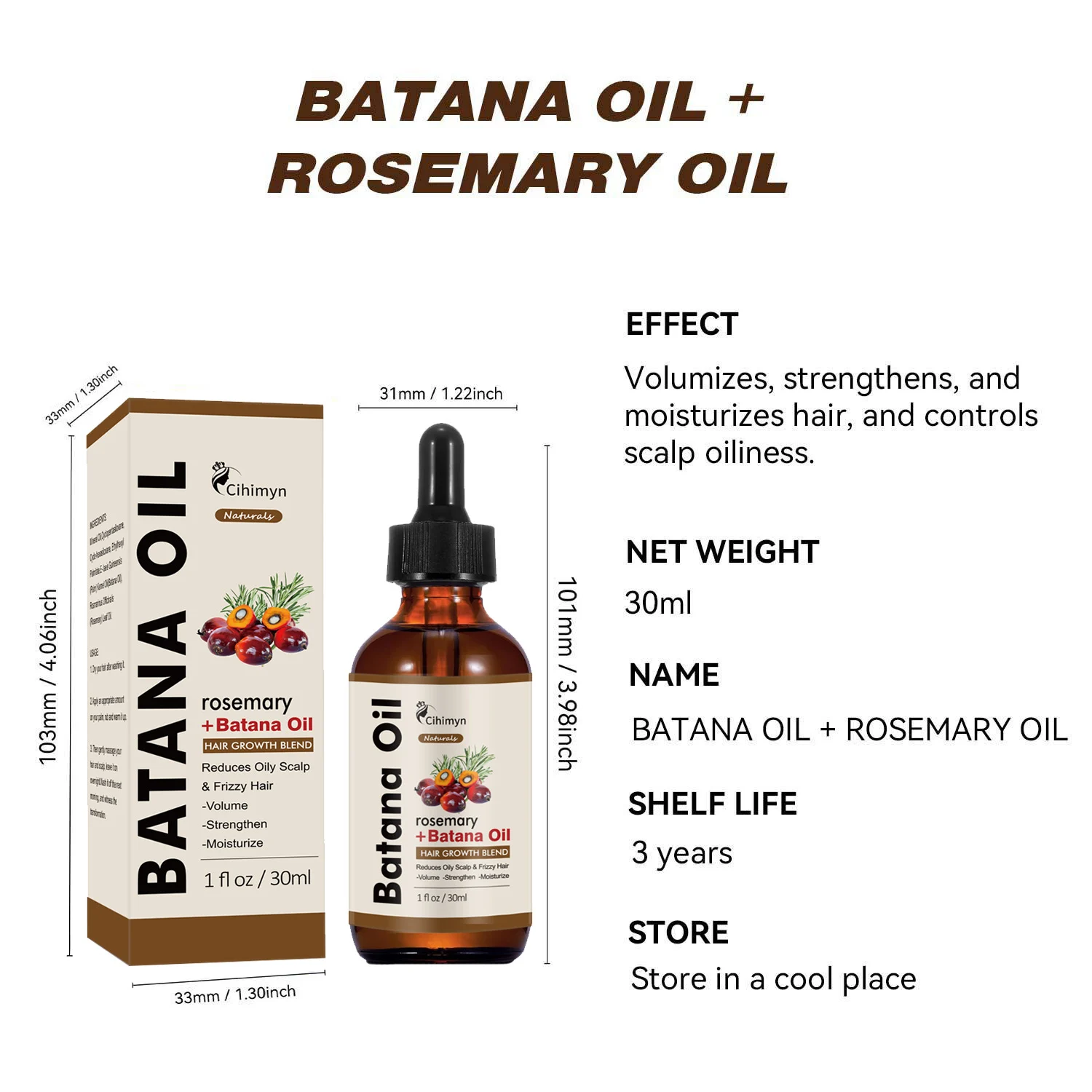 Rosemary Batana Hair Growth Oil Strengthens & Nourishes Hair & Scalp 30ml 9 rosemary batana hair growth oil 30ml sit g3g5kubb desc 9
