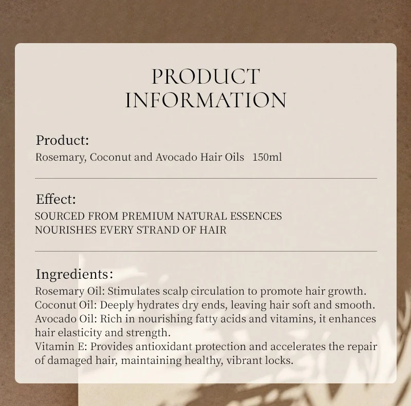 Rosemary Coconut Avocado Hair Oil Repair Dry Frizzy Split Ends Scalp Treatment 6 rosemary coconut avocado hair oil repair dry frizzy split ends scalp treatment sit 3pmbswy7 desc 6