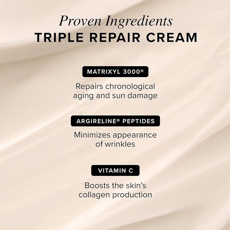 Triple Repair Face Cream Moisturizer Firming Hydration Anti-Aging Peptide 4 triple repair face cream moisturizer firming hydration anti aging peptide sit 2vh2tqw6 desc 4