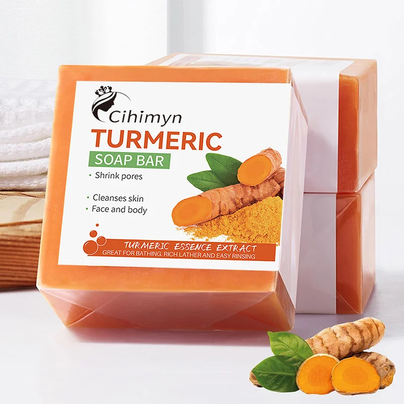 Turmeric Soap Bar Cleansing Bar for Face and Body with Turmeric Essence, 100g 1 turmeric soap bar cleansing face body 100g sit xdy7vk7x desc 1