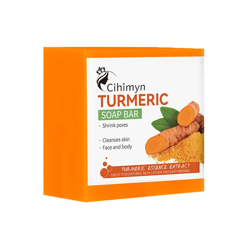 Turmeric Soap Bar Cleansing Bar for Face and Body with Turmeric Essence, 100g 2 turmeric soap bar cleansing face body 100g sit xdy7vk7x desc 2