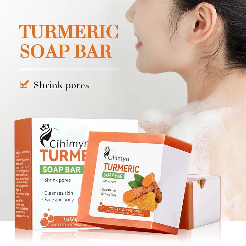 Turmeric Soap Bar Cleansing Bar for Face and Body with Turmeric Essence, 100g 3 turmeric soap bar cleansing face body 100g sit xdy7vk7x desc 3