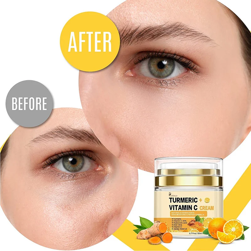 Turmeric Vitamin C Face Cream Anti-Oxidant Moisturizing Oil Control Brightening 5 turmeric vitamin c face cream anti oxidant moisturizing sit brreff9k desc 5